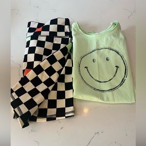 Girls size 10/12 Fabletics tshirt and short outfit.